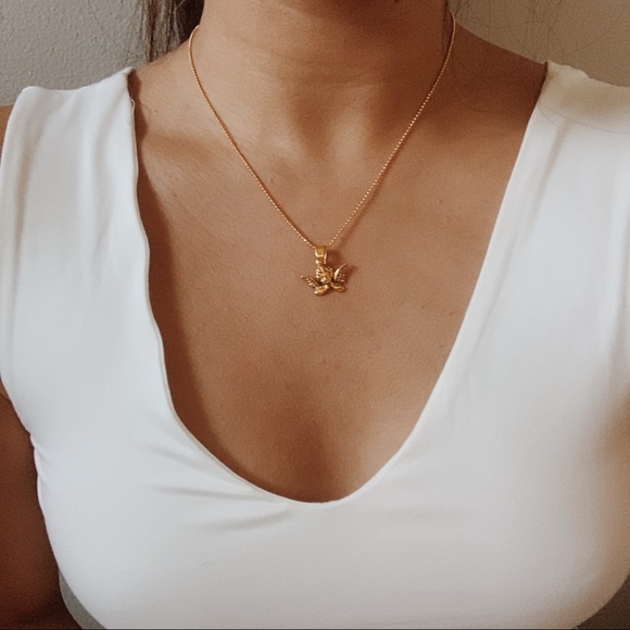 r e s t o c k e d | angel gold necklace👼🏻 - Picture 3 of 8